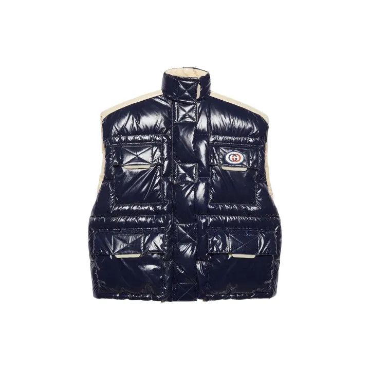 Gucci Gucci Women's Black Reversible Down Vest Size L / US 10 / IT 46 - 2 Thumbnail