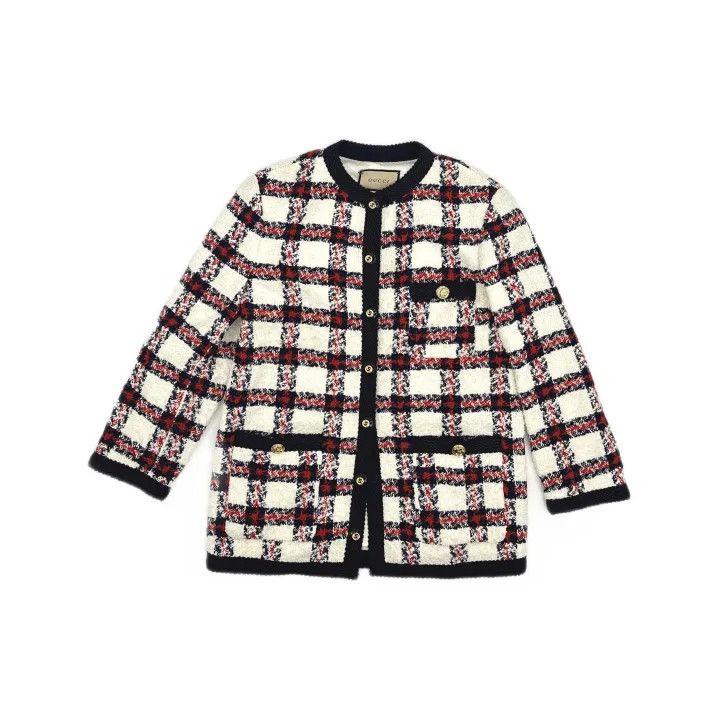 Gucci Gucci Plaid Tweed Button-Up Jacket for Women Size S / US 4 / IT 40 - 2 Thumbnail