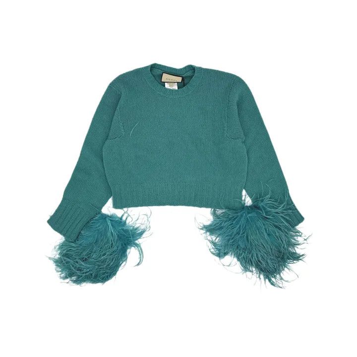 Gucci Gucci Aria Series Detachable Feather Sweater Size M / US 6-8 / IT 42-44 - 2 Thumbnail