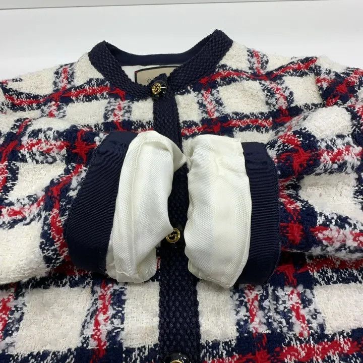 Gucci Gucci Plaid Tweed Button-Up Jacket for Women Size M / US 6-8 / IT 42-44 - 10 Thumbnail