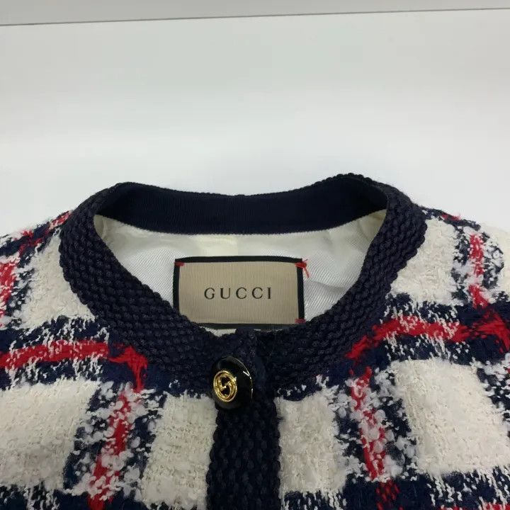 Gucci Gucci Plaid Tweed Button-Up Jacket for Women Size M / US 6-8 / IT 42-44 - 8 Thumbnail