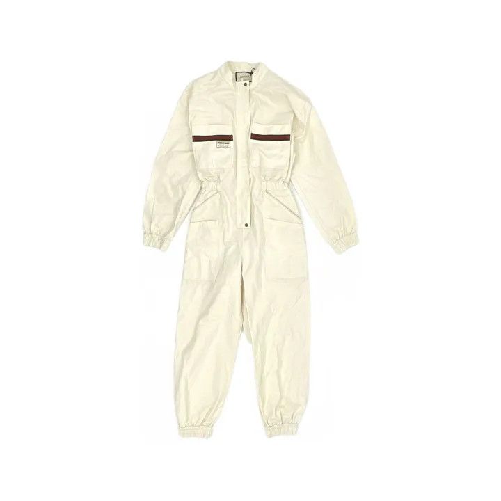 Gucci Gucci SS22 White Logo Embroidered Jumpsuit Size 23" - 2 Thumbnail