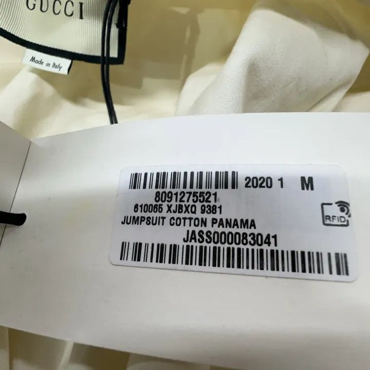 Gucci Gucci SS22 White Logo Embroidered Jumpsuit Size 23" - 4 Thumbnail