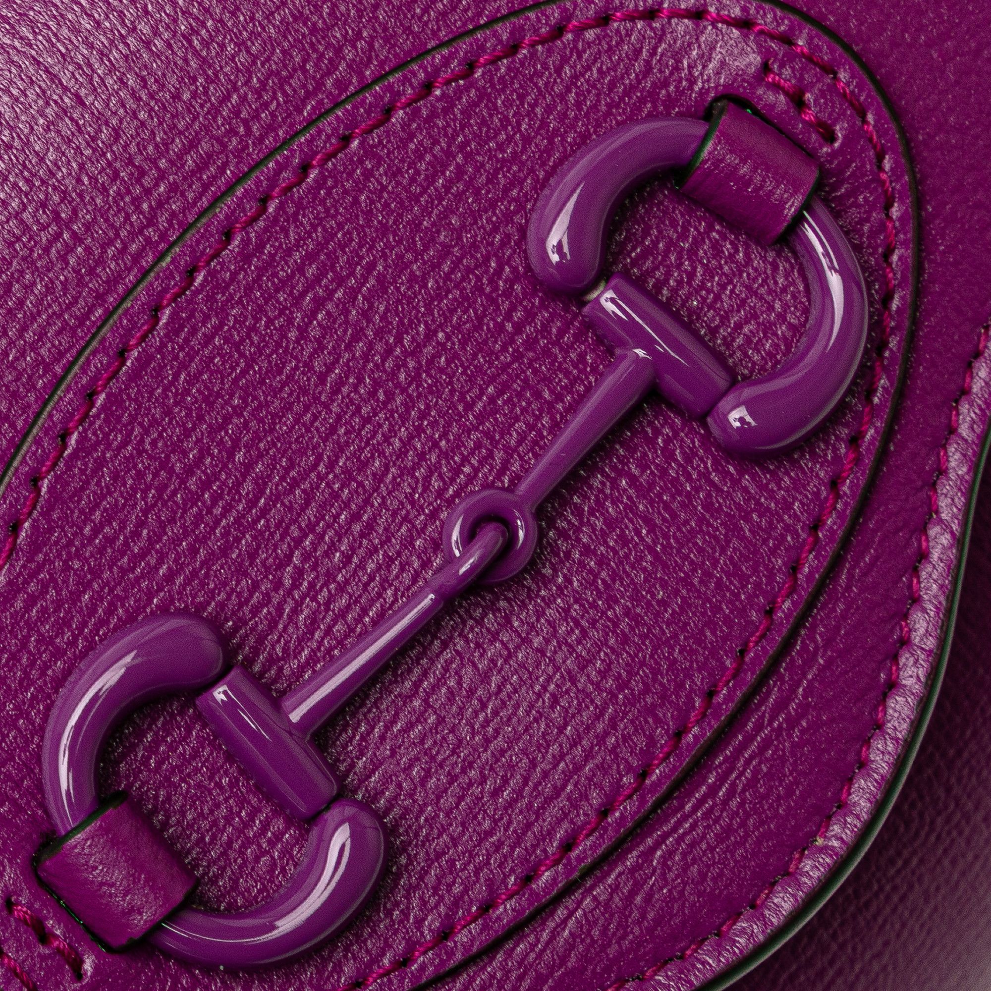 Gucci Gucci Mini Leather Horsebit 1955 Web Crossbody Size ONE SIZE - 8 Thumbnail