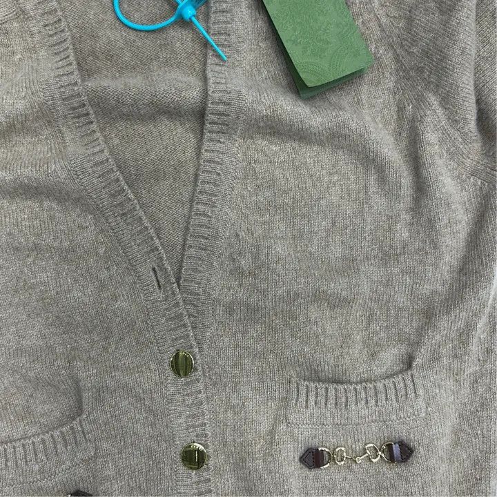 Gucci Gucci Women's Cashmere Cardigan in Camel Size S / US 4 / IT 40 - 5 Thumbnail