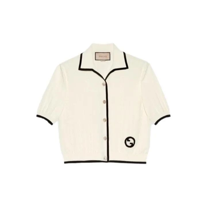 Gucci Gucci Colorful Logo Button-Up Knit Top Size M / US 6-8 / IT 42-44 - 2 Thumbnail