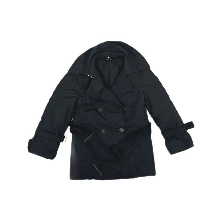 Gucci Gucci Black Double-Breasted Nylon Coat with Belt Size M / US 6-8 / IT 42-44 - 2 Thumbnail