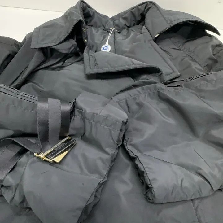 Gucci Gucci Black Double-Breasted Nylon Coat with Belt Size M / US 6-8 / IT 42-44 - 8 Thumbnail
