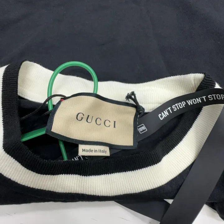 Gucci Gucci FW23 Logo Embroidered Black T-Shirt Size S / US 4 / IT 40 - 2 Thumbnail