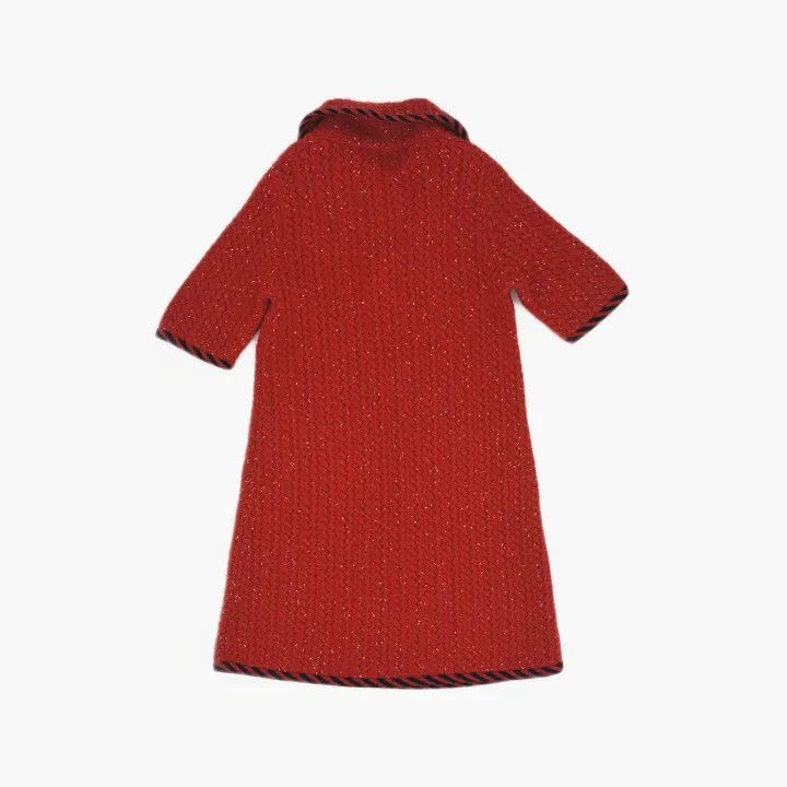 Gucci Gucci FW22 Red Tweed Short Sleeve Dress Size S / US 4 / IT 40 - 3 Thumbnail