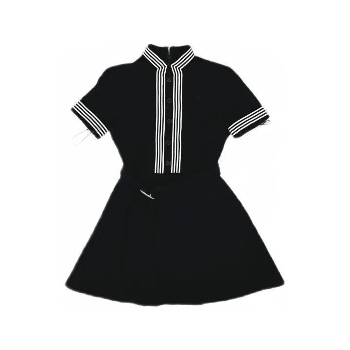 Gucci Gucci Black Lightweight Wool Dress with Contrast Trim Size M / US 6-8 / IT 42-44 - 2 Thumbnail