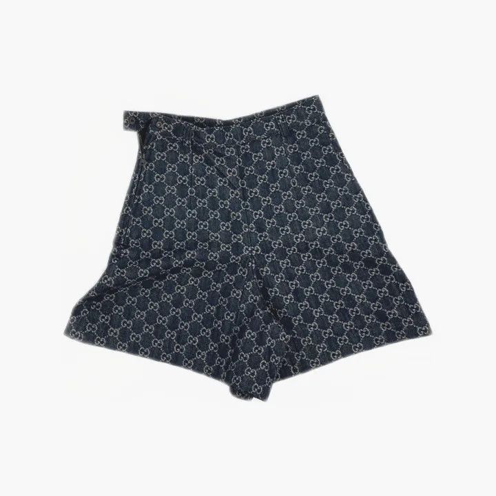 Gucci Gucci Denim Logo Print Casual Shorts Size 34" / US 12 / IT 48 - 3 Thumbnail