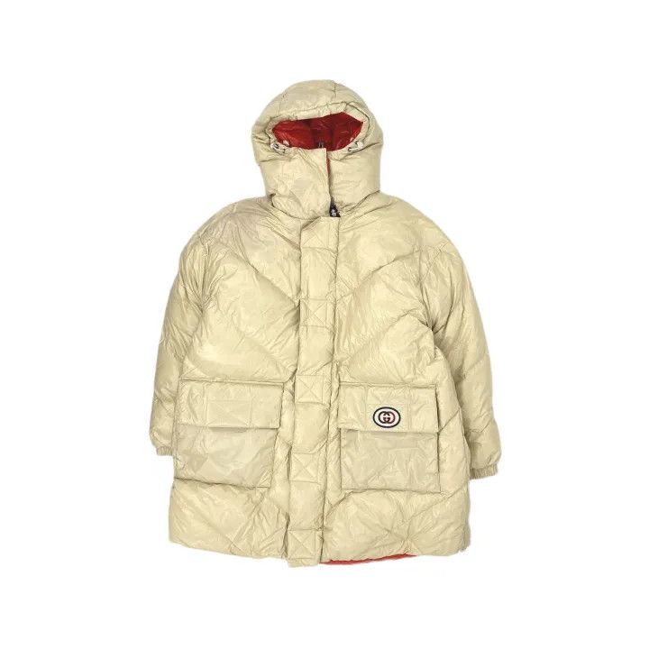 Gucci Gucci Aria Red Reversible Hooded Puffer Jacket Size L / US 10 / IT 46 - 2 Thumbnail