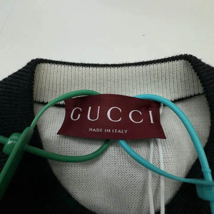 Gucci Gucci Black Wool Blend Long Sleeve Knit Top Size S / US 4 / IT 40 - 2 Thumbnail