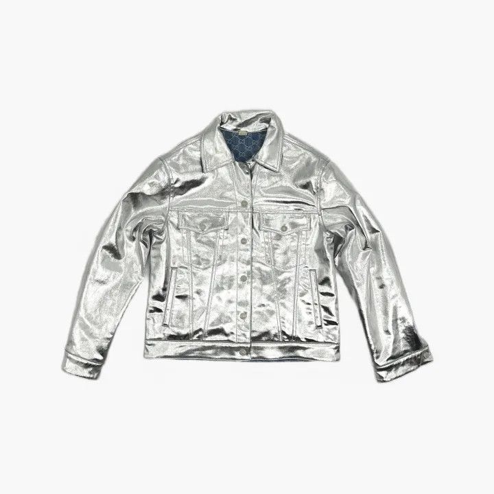 Gucci Gucci Metallic Denim Jacket for Women Size M / US 6-8 / IT 42-44 - 4 Thumbnail