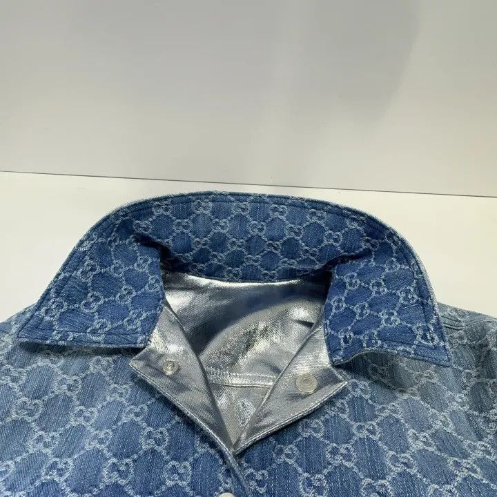 Gucci Gucci Metallic Denim Jacket for Women Size M / US 6-8 / IT 42-44 - 10 Thumbnail
