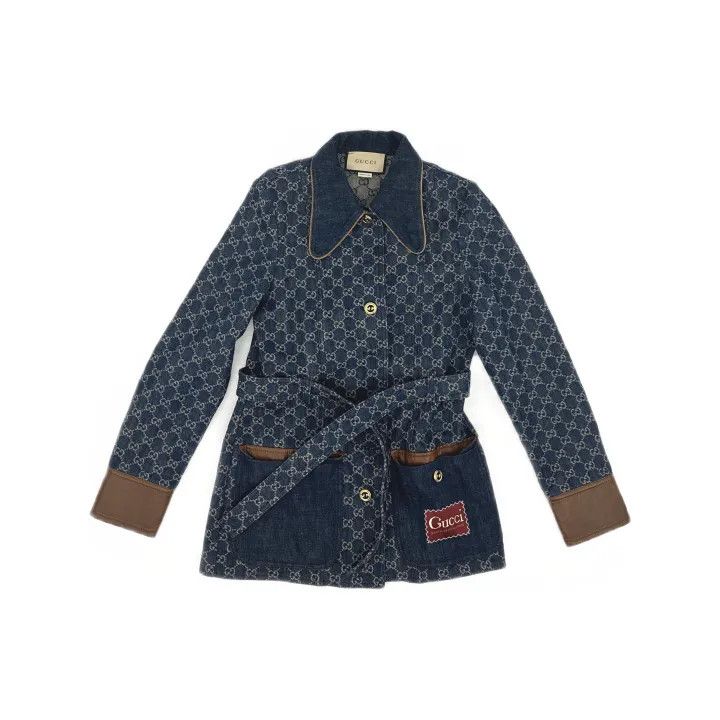 Gucci Gucci Organic Denim Jacket for Women Size L / US 10 / IT 46 - 2 Thumbnail