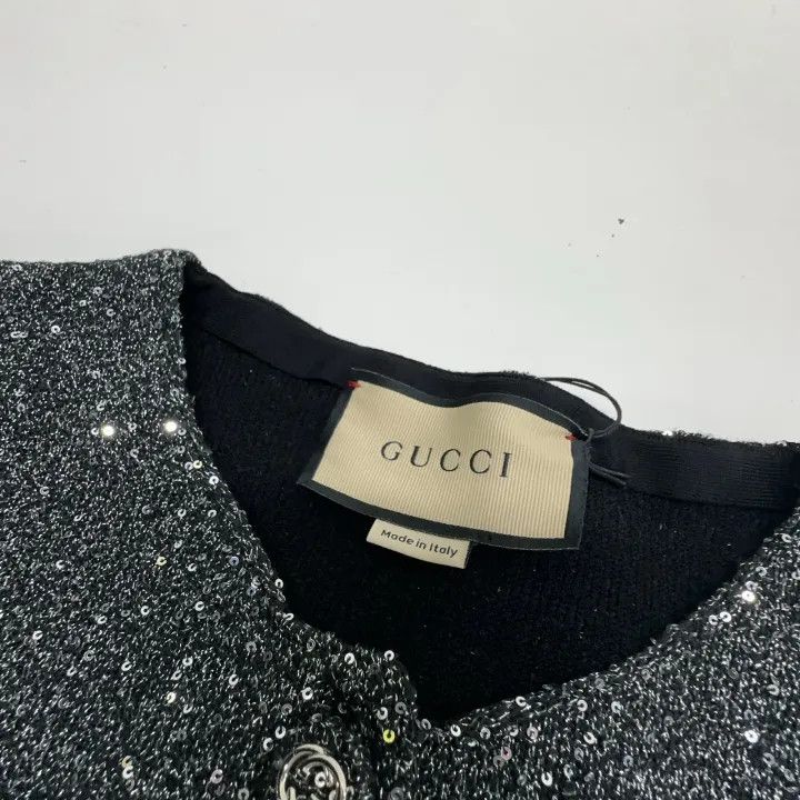 Gucci Gucci Sparkling Gray Cardigan Sweater Size L / US 10 / IT 46 - 6 Thumbnail