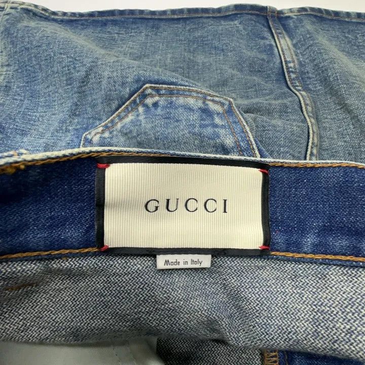 Gucci Gucci Floral Rabbit Embroidered Denim Skirt Size 36" / US 14 / IT 50 - 4 Thumbnail