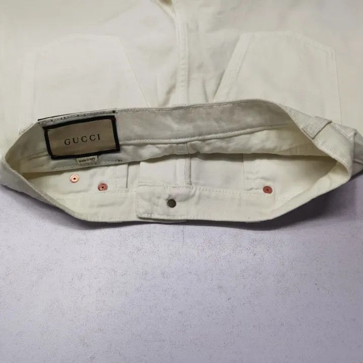 Gucci Gucci FW21 White Denim Pocket Shorts Size 24" / US 00 / IT 34 - 8 Thumbnail