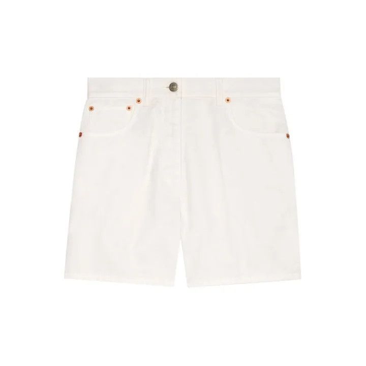 Gucci Gucci FW21 White Denim Pocket Shorts Size 24" / US 00 / IT 34 - 2 Thumbnail