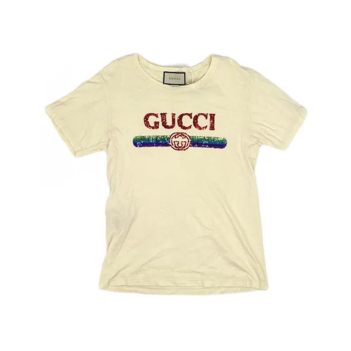 Gucci Gucci Oversized Sequin Logo T-Shirt Size XL / US 12-14 / IT 48-50 - 2 Thumbnail