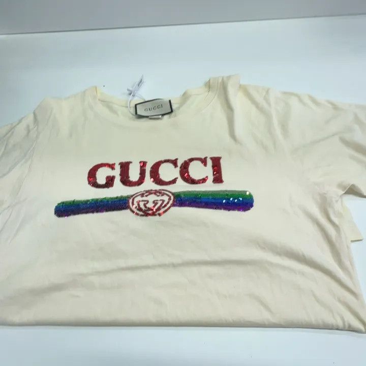 Gucci Gucci Oversized Sequin Logo T-Shirt Size XL / US 12-14 / IT 48-50 - 9 Thumbnail