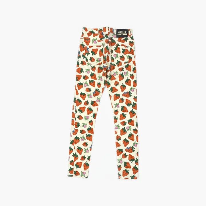 Gucci Gucci Strawberry Print Casual Pants for Women Size 26" / US 2 / IT 38 - 3 Thumbnail