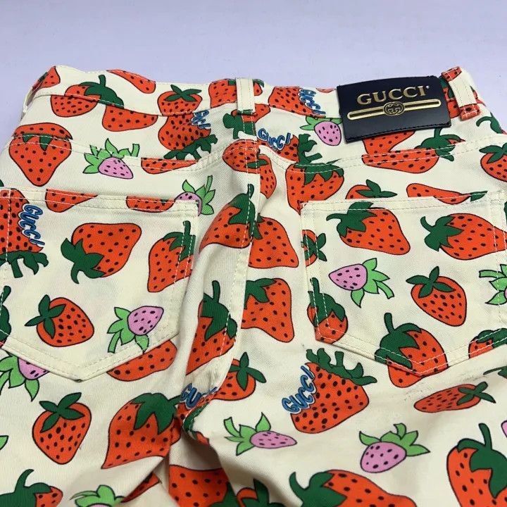 Gucci Gucci Strawberry Print Casual Pants for Women Size 26" / US 2 / IT 38 - 6 Thumbnail