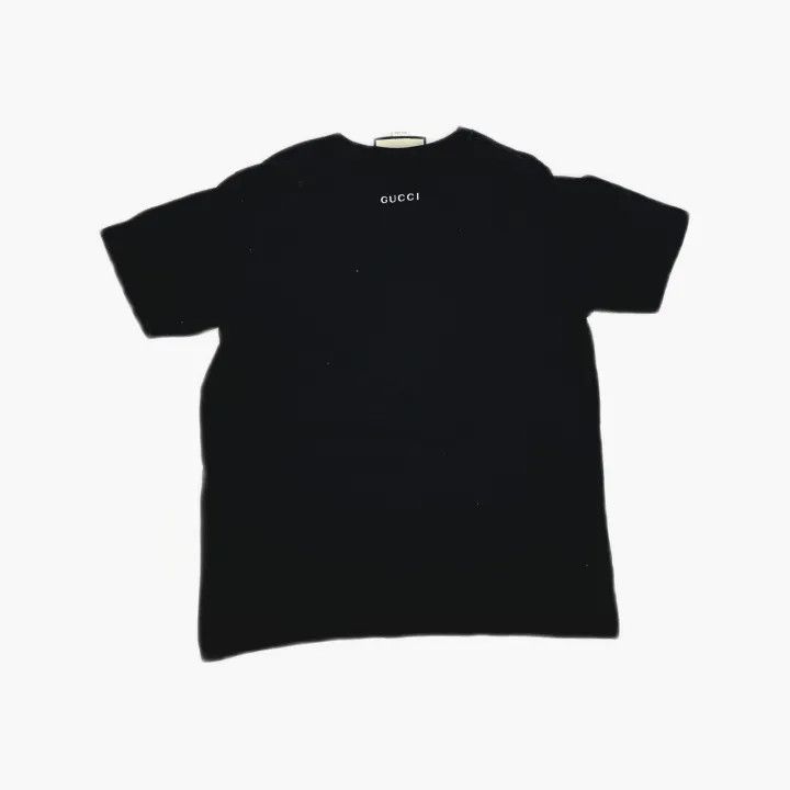 Gucci GUCCI Black Short-Sleeve Embroidered T-Shirt Size M / US 6-8 / IT 42-44 - 3 Thumbnail