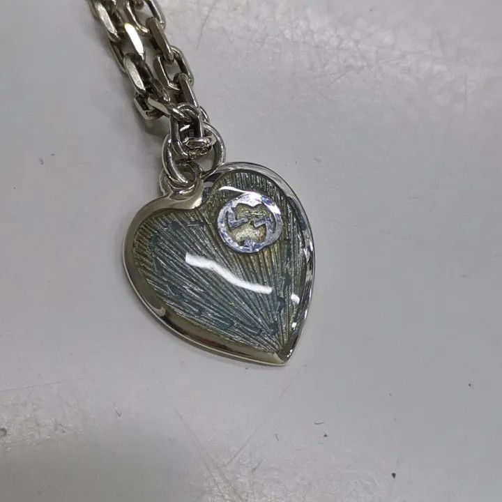 Gucci Gucci Double G Enamel Heart Necklace Size ONE SIZE - 4 Thumbnail
