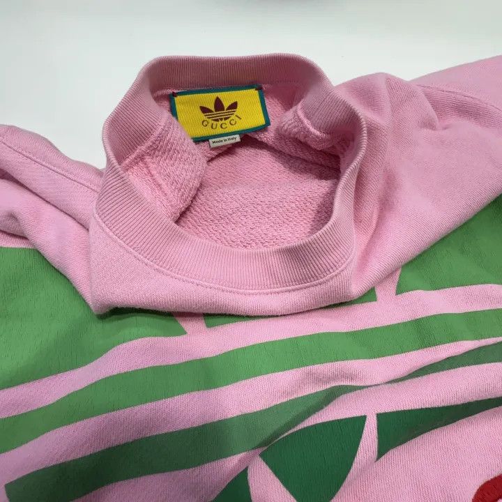 Gucci Gucci x Adidas Pink Logo Sweatshirt Size XXS / US 00 / IT 34 - 7 Thumbnail