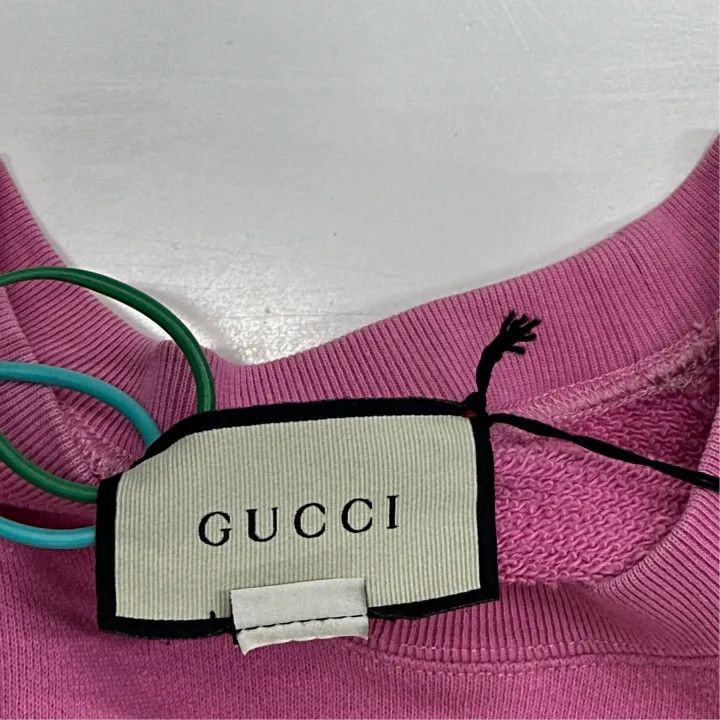 Gucci Gucci Pink Animal Print Long Sleeve Sweatshirt Size XS / US 0-2 / IT 36-38 - 2 Thumbnail