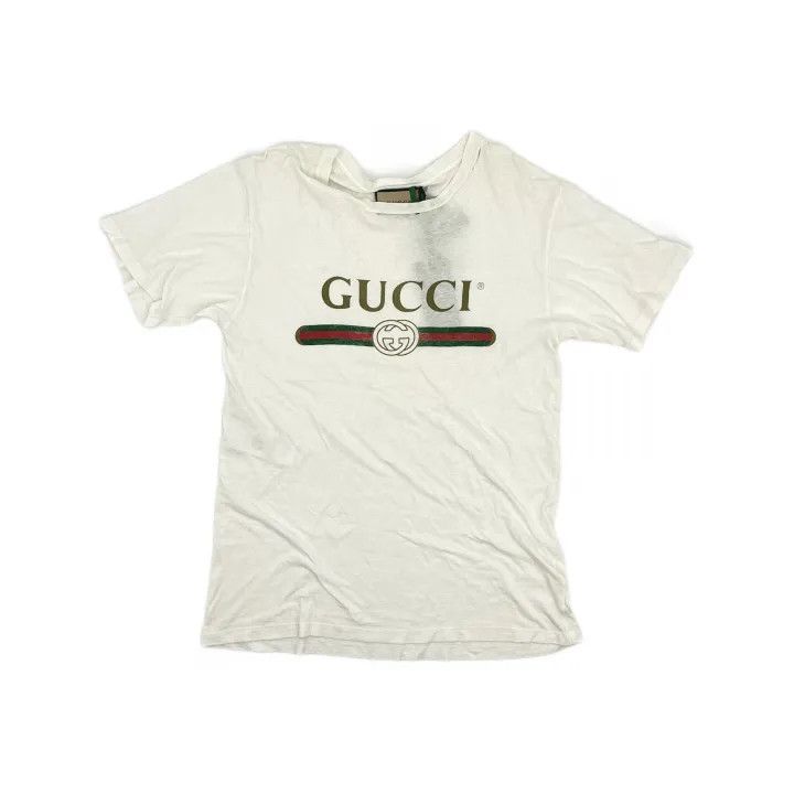 Gucci Gucci Logo Print Short Sleeve T-Shirt for Women Size S / US 4 / IT 40 - 2 Thumbnail