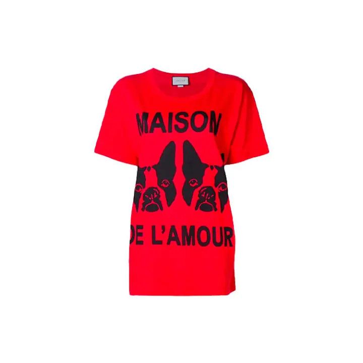 Gucci Gucci Red Printed Short Sleeve T-Shirt Size M / US 6-8 / IT 42-44 - 2 Thumbnail