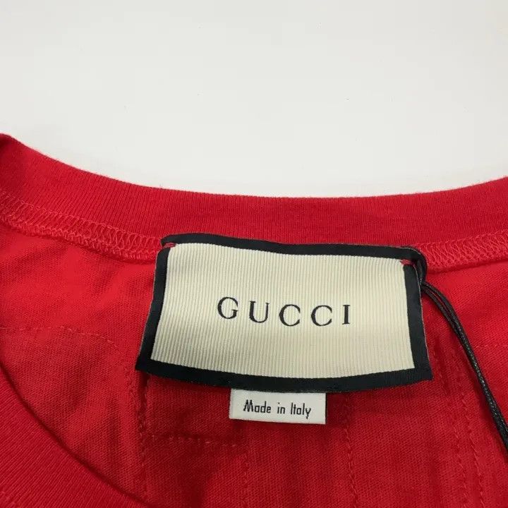 Gucci Gucci Red Printed Short Sleeve T-Shirt Size M / US 6-8 / IT 42-44 - 6 Thumbnail