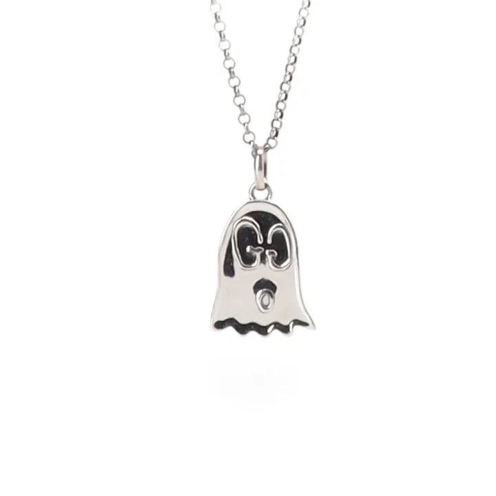 Gucci Gucci Ghost Silver Pendant Necklace for Women Size ONE SIZE - 2 Thumbnail