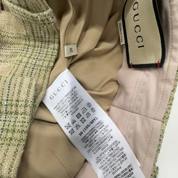 Gucci Gucci FW21 Plaid Linen Pants for Women Size 36" / US 14 / IT 50 - 5 Thumbnail