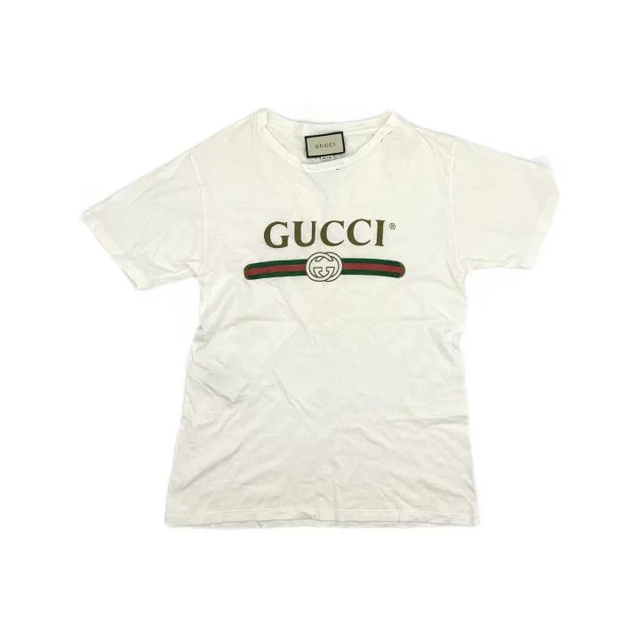 Gucci GUCCI Logo Print Short Sleeve T-Shirt for Women Size S / US 4 / IT 40 - 2 Thumbnail
