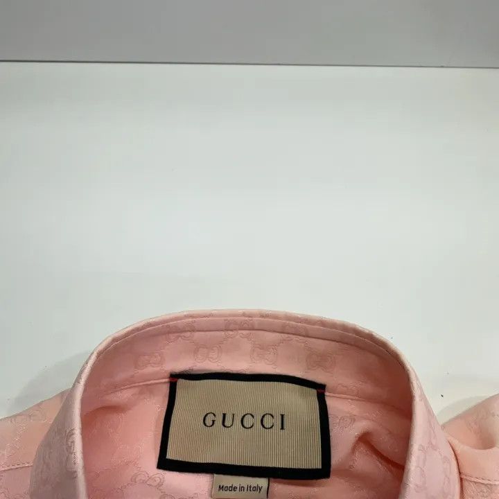 Gucci Gucci Pink Logo Print Long Sleeve Shirt Size M / US 6-8 / IT 42-44 - 6 Thumbnail