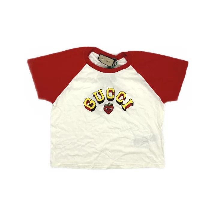 Gucci Gucci Logo Print Red Sleeve T-Shirt Size L / US 10 / IT 46 - 2 Thumbnail