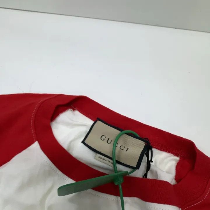 Gucci Gucci Logo Print Red Sleeve T-Shirt Size L / US 10 / IT 46 - 6 Thumbnail