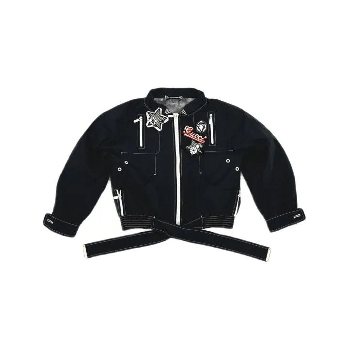 Gucci Gucci Embroidered Badge Pilot Jacket for Women Size L / US 10 / IT 46 - 2 Thumbnail