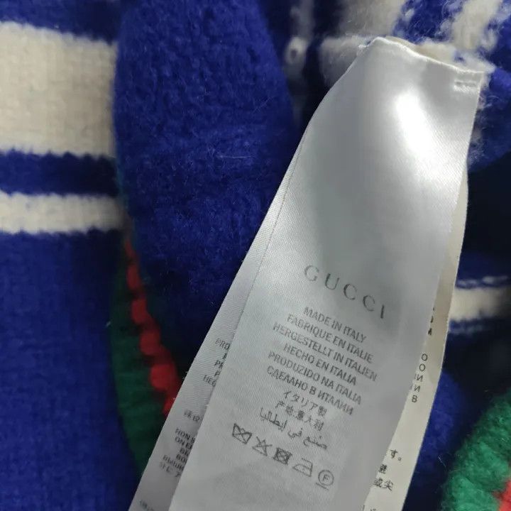 Gucci Gucci Blue Striped Wool Knit Cardigan Size XS / US 0-2 / IT 36-38 - 5 Thumbnail