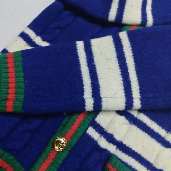 Gucci Gucci Blue Striped Wool Knit Cardigan Size XS / US 0-2 / IT 36-38 - 11 Thumbnail