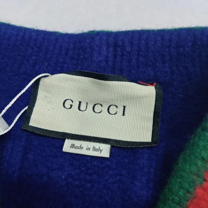 Gucci Gucci Blue Striped Wool Knit Cardigan Size XS / US 0-2 / IT 36-38 - 3 Thumbnail