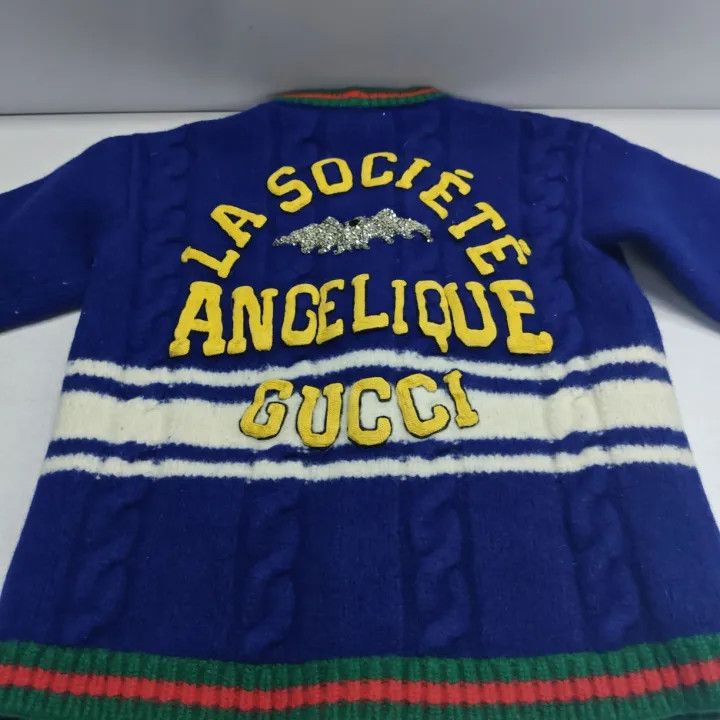 Gucci Gucci Blue Striped Wool Knit Cardigan Size XS / US 0-2 / IT 36-38 - 6 Thumbnail