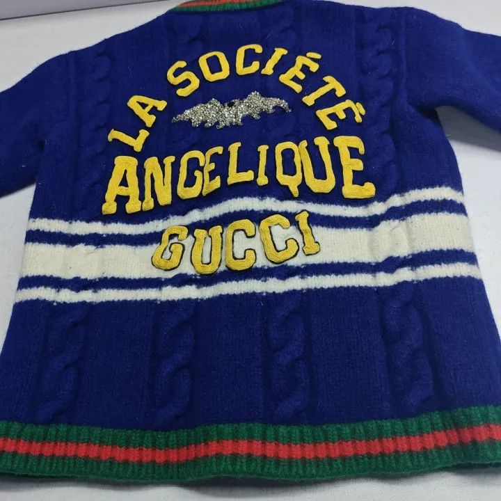 Gucci Gucci Blue Striped Wool Knit Cardigan Size XS / US 0-2 / IT 36-38 - 18 Thumbnail