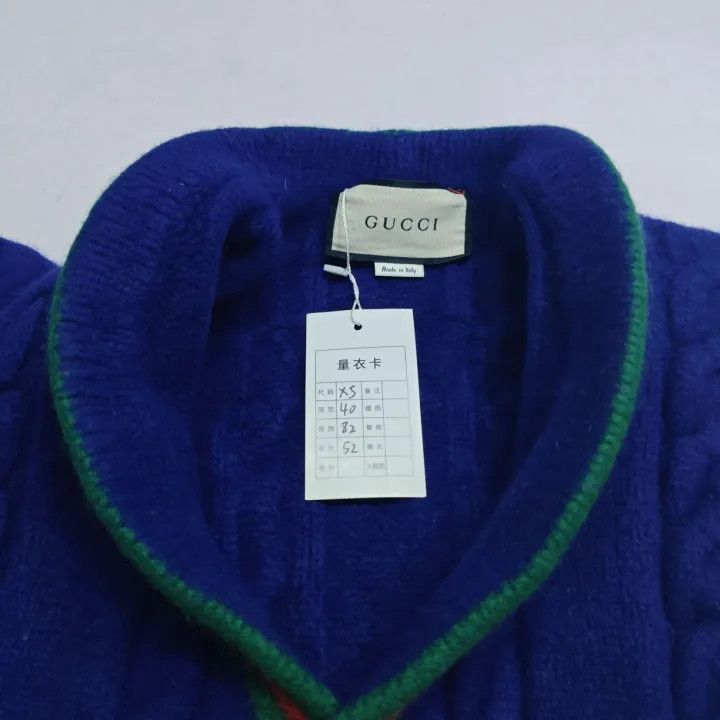 Gucci Gucci Blue Striped Wool Knit Cardigan Size XS / US 0-2 / IT 36-38 - 7 Thumbnail
