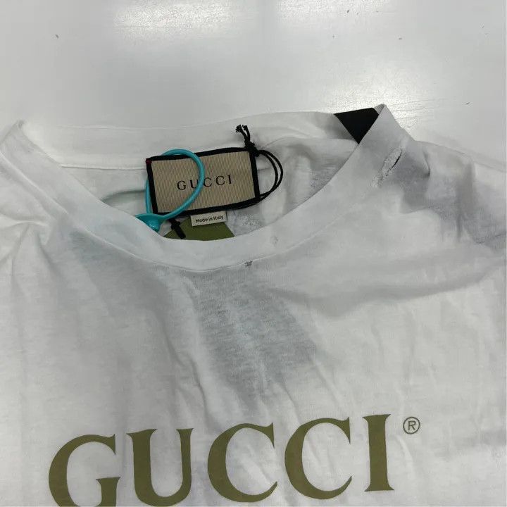 Gucci Gucci Logo Print Short Sleeve T-Shirt for Women Size XS / US 0-2 / IT 36-38 - 7 Thumbnail